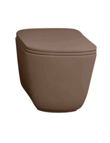 bezmalas grīdas tualete Tribeca, brūns matēts - 1