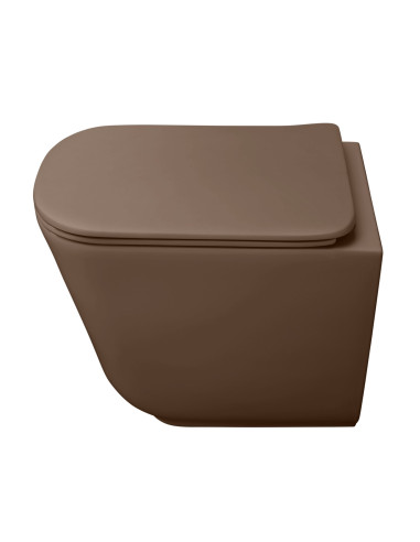 bezmalas grīdas tualete Tribeca, brūns matēts - 2