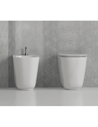 bezmalas grīdas tualete Tribeca, balta - 4