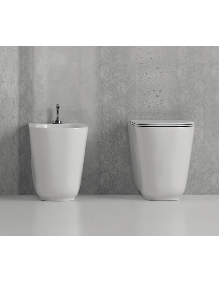 bezmalas grīdas tualete Tribeca, balta - 4