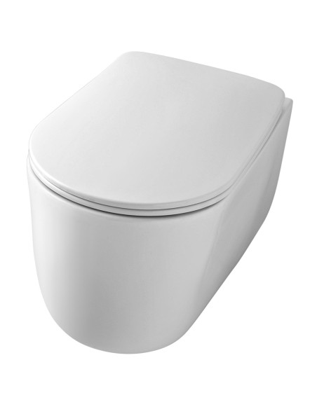 bezmalu pie sienas piekarināmā tualete Nolita, balta - 1 bezmalu pie sienas piekarināmā tualete Nolita, balta - 1