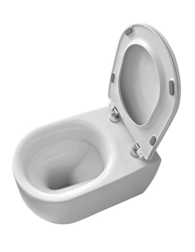 bezmalu pie sienas piekarināmā tualete Nolita, balta - 2