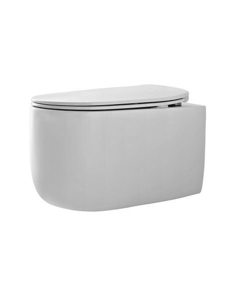 bezmalu pie sienas piekarināmā tualete Nolita, balta - 3 bezmalu pie sienas piekarināmā tualete Nolita, balta - 3