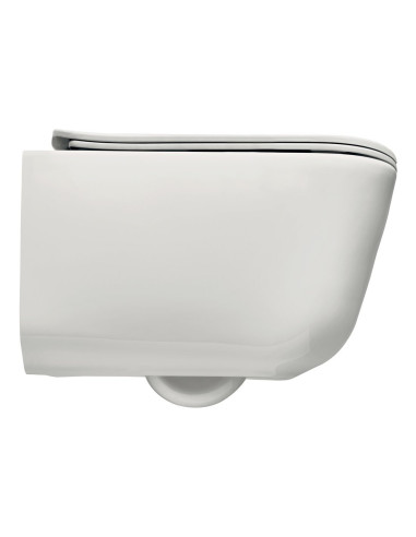 bezmalu pie sienas piekarināmā tualete Tribeca, balta - 3