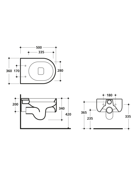 FLO pie sienas piekar. Pods, 36x50cm, balta - 6