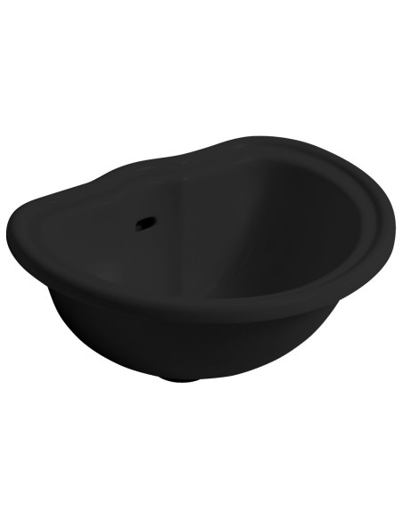 RETRO Padziļināta keramikas izlietne 50x41cm, melna matēta - 1