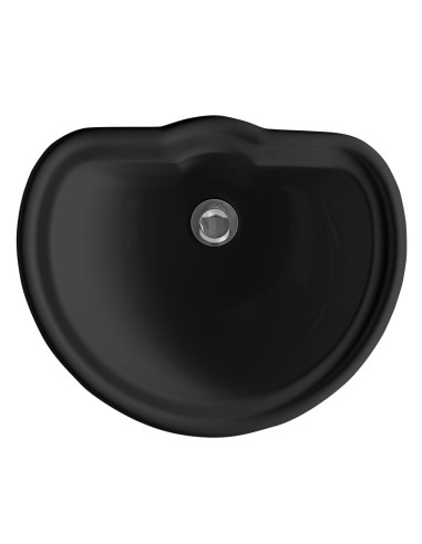 RETRO Padziļināta keramikas izlietne 50x41cm, melna matēta - 2