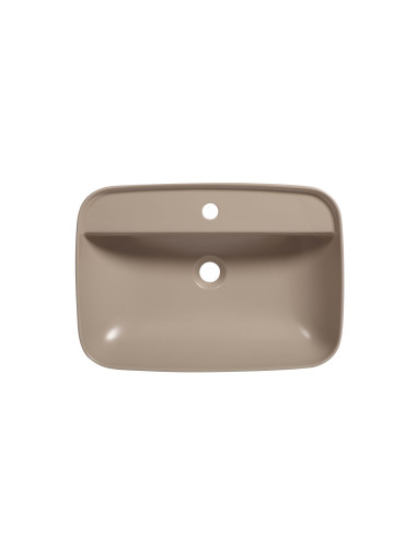 Uz galda virsmas liekamā izlietne Tribeca 60x43x15 cm, lazdu riekstu matēts - 3