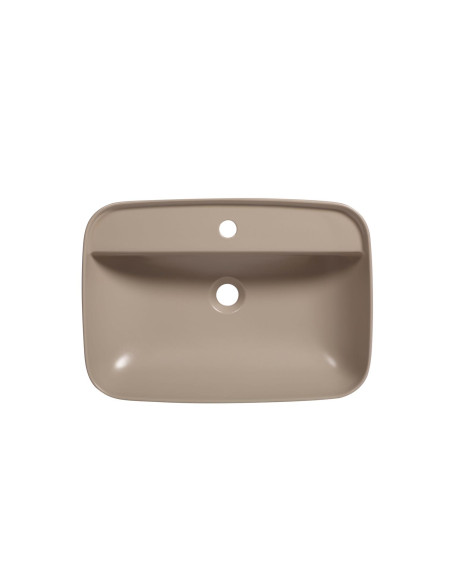 Uz galda virsmas liekamā izlietne Tribeca 60x43x15 cm, lazdu riekstu matēts - 3