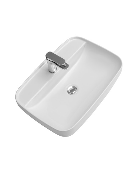 Uz galda virsmas liekamā izlietne Tribeca 60x43x15 cm, balta Tech (antibakteriāla virsma) - 1 Uz galda virsmas liekamā izlietne Tribeca 60x43x15 cm, balta Tech (antibakteriāla virsma) - 1