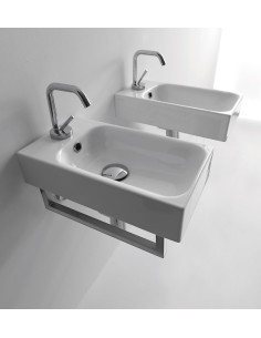 CENTO keramikas izlietne 45x25cm, montāža no mazākās puses - 1 2