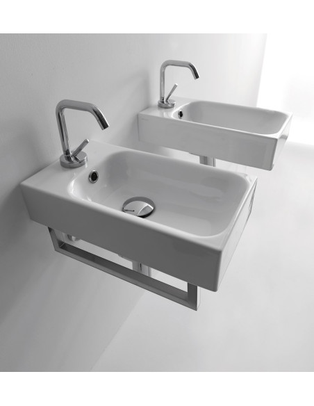 CENTO keramikas izlietne 45x25cm, montāža no mazākās puses - 2