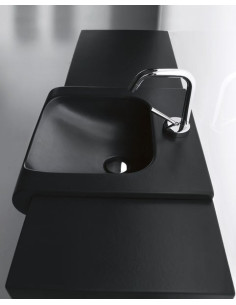 INKA keramikas izlietne 40x40cm, melna matēta - 1 2