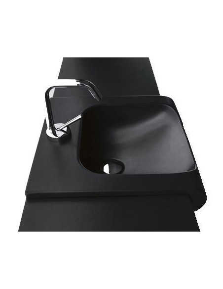 INKA keramikas izlietne 60x40cm, melna matēta - 1 INKA keramikas izlietne 60x40cm, melna matēta - 1