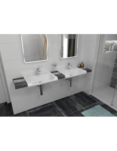 INKA keramikas izlietne 40x40cm, balta - 5