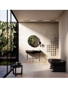 RETRO Keramikas izlietne 100x54,5cm, melna matēta - 1 2