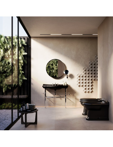 RETRO Keramikas izlietne 100x54,5cm, melna matēta - 2