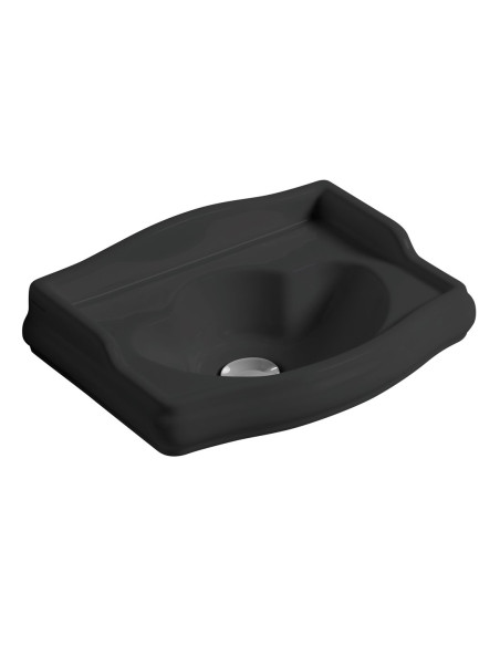 RETRO Keramikas izlietne 41x30cm (bez krāna/pārplūdes atveres), melns matēts - 1 RETRO Keramikas izlietne 41x30cm (bez krāna/pārplūdes atveres), melns matēts - 1