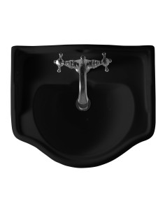 RETRO Keramikas izlietne 56x46,5cm, melna matēta - 1 2