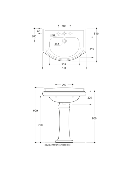 RETRO 3 caurumu keramikas izlietne 73x54cm, melna matēta - 2 RETRO 3 caurumu keramikas izlietne 73x54cm, melna matēta - 2