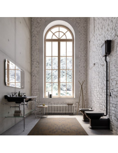 WALDORF keramikas dubultā izlietne 150x55cm, melna matēta - 1 2