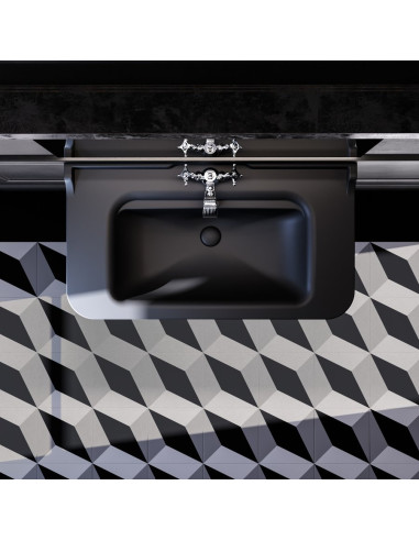 WALDORF Keramikas izlietne 80x55cm, melna matēta - 4