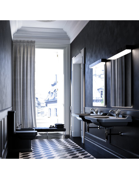 WALDORF Keramikas izlietne 80x55cm, melna matēta - 5