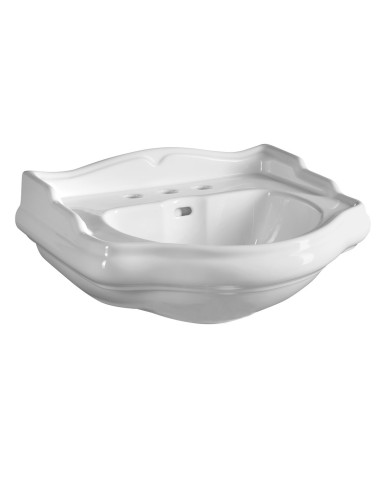 RETRO 3 caurumu keramikas izlietne 55x45cm, balta - 1