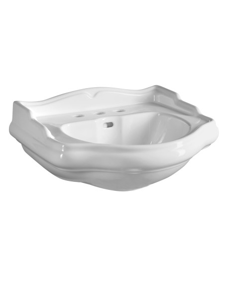 RETRO 3 caurumu keramikas izlietne 55x45cm, balta - 1