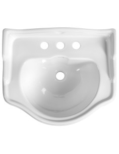 RETRO 3 caurumu keramikas izlietne 55x45cm, balta - 1 2