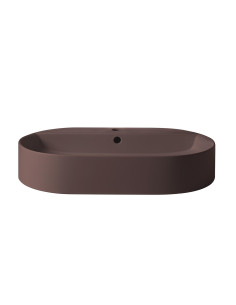 Izlietne uz galda virsmas 65x40x12 cm, bordo krāsas matēts - 1