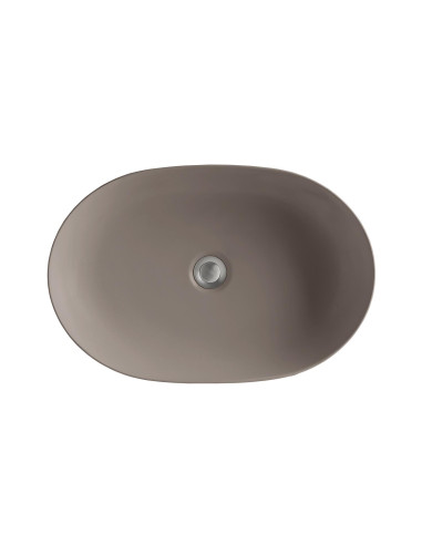 Uz galda virsmas liekamā apaļa izlietne Nolita 60x40x15 cm, dzelzs matēts - 3