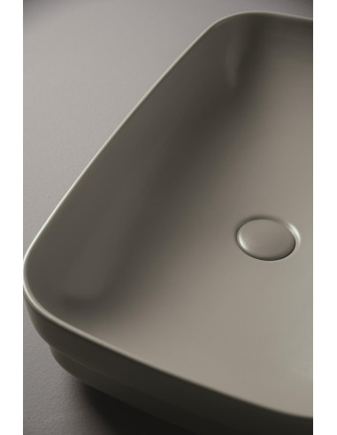 Uz galda virsmas liekamā apaļa izlietne ON 43x43x12 cm, dzelzs matēts - 3