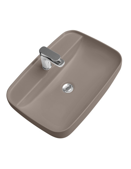 Izlietne uz galda Tribeca 60x43x15 cm, dzelzs matēts - 1 Izlietne uz galda Tribeca 60x43x15 cm, dzelzs matēts - 1