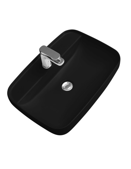 Izlietne uz galda Tribeca 60x43x15 cm, melns matēts - 1 Izlietne uz galda Tribeca 60x43x15 cm, melns matēts - 1