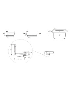 Izlietne uz galda virsmas Tribeca 60x43x15 cm, balts matēts - 1 2