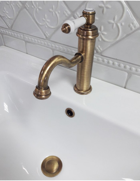 Izlietnes pārplūdes vāks Ø 24mm, bronza - 3