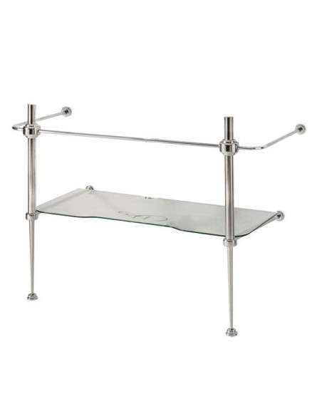 WALDORF konstrukcija izlietnei 80cm ar stikla plauktu, hromēts - 1