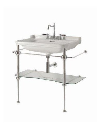 WALDORF konstrukcija izlietnei 80cm ar stikla plauktu, hromēts - 2