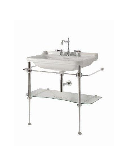 WALDORF konstrukcija izlietnei 80cm ar stikla plauktu, hromēts - 2