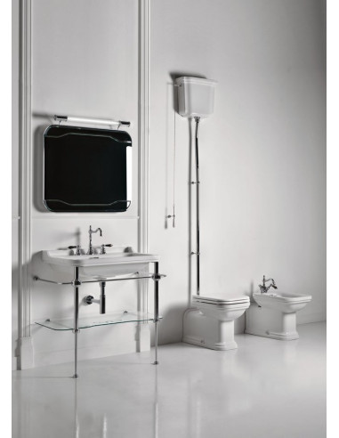 WALDORF konstrukcija izlietnei 80cm ar stikla plauktu, hromēts - 3