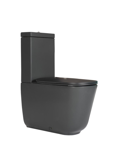 Brīvi stāvošs poda komplekts Tribeca, melns matēts (511731 + 378131 + 750990), bez sēdekļa - 4