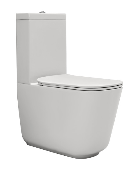 Brīvi stāvošs poda komplekts Tribeca, balts matēts (511730 + 378130 + 750990), bez sēdekļa - 2