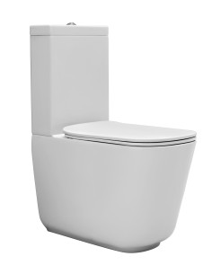 Brīvi stāvošs poda komplekts Tribeca, balta Tech (antibakteriāla virsma) (511701TK + 378101 + 750990), bez sēdekļa - 1 2