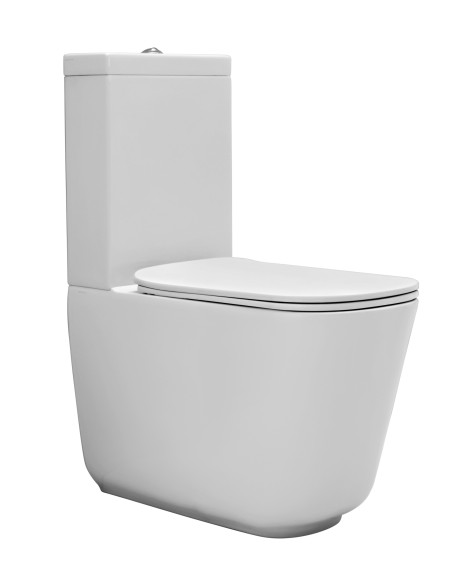Brīvi stāvošs poda komplekts Tribeca, balta Tech (antibakteriāla virsma) (511701TK + 378101 + 750990), bez sēdekļa - 2