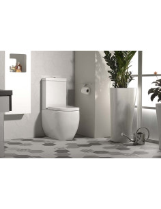 FLO WC Brīvi stāvošs poda komplekts, S-Trap/P-Trap, balts - 1 2