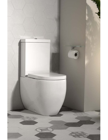 FLO WC Brīvi stāvošs poda komplekts, S-Trap/P-Trap, balts - 3