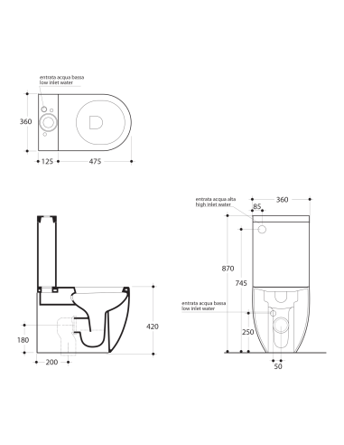 FLO WC Brīvi stāvošs poda komplekts, S-Trap/P-Trap, balts - 5