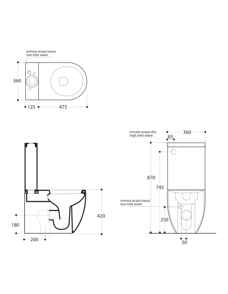 FLO WC Brīvi stāvošs poda komplekts, S-Trap/P-Trap, balts - 5 FLO WC Brīvi stāvošs poda komplekts, S-Trap/P-Trap, balts - 5