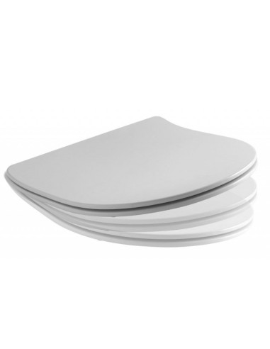 AQUATECH SLIM Soft Close tualetes sēdeklis, balts/hroms - 1